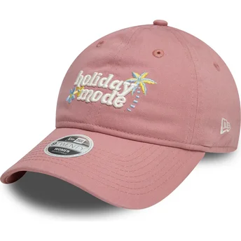 Casquette courbée rose ajustable pour femme 9TWENTY Holiday Mode New Era