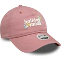 casquette-courbee-rose-ajustable-pour-femme-9twenty-holiday-mode-new-era