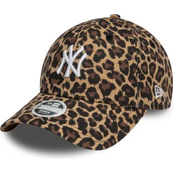 Șepci curbată leopard reglabilă 9FORTY de New York Yankees MLB de New Era