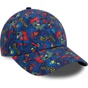 marineblaue-gebogene-kappe-fur-kinder-9forty-all-over-print-von-superman-dc-comics-von-new-era