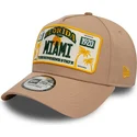 casquette-courbee-marron-claire-snapback-9forty-a-frame-license-plate-miami-villes-et-plages-new-era