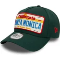 new-era-curved-brim-9forty-a-frame-license-plate-cities-and-beaches-santa-monica-green-snapback-cap