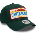 zielona-czapka-z-zakrzywionym-daszkiem-snapback-9forty-a-frame-license-plate-santa-monica-miasta-i-plaze-od-new-era