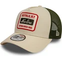 casquette-trucker-beige-et-verte-9forty-a-frame-patch-new-era