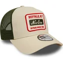 casquette-trucker-beige-et-verte-9forty-a-frame-patch-new-era