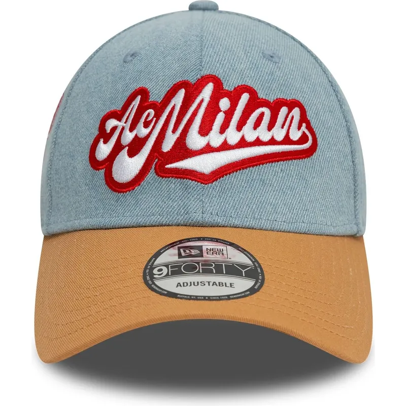 epci-curbata-papagal-reglabila-9forty-denim-de-ac-milan-serie-a-de-new-era