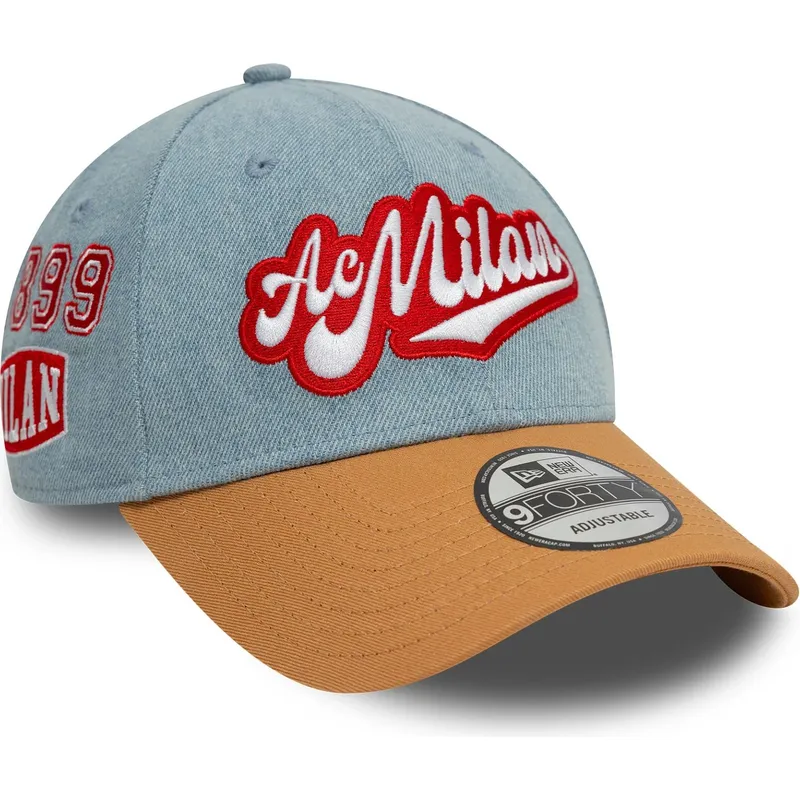 epci-curbata-papagal-reglabila-9forty-denim-de-ac-milan-serie-a-de-new-era