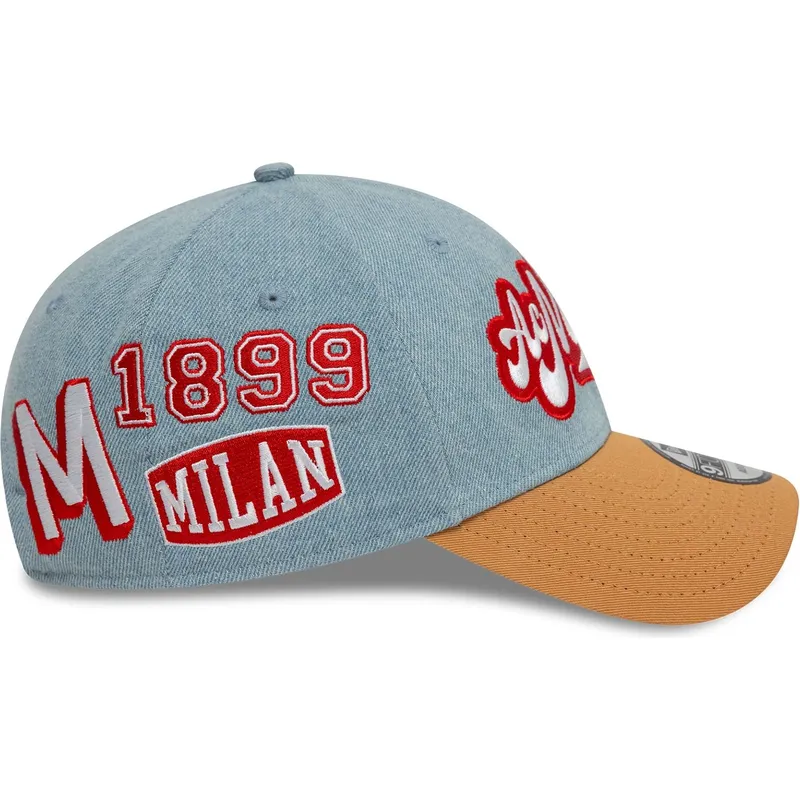 epci-curbata-papagal-reglabila-9forty-denim-de-ac-milan-serie-a-de-new-era