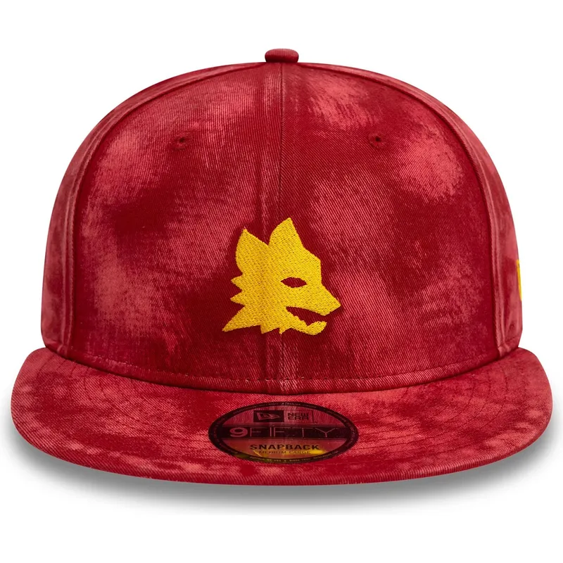 rote-snapback-9fifty-tie-dye-kappe-von-associazione-sportiva-roma-serie-a-von-new-era