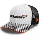 casquette-trucker-plate-blanche-et-noire-snapback-9fifty-checkered-visor-mclaren-racing-formula-1-new-era