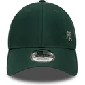 grune-verstellbare-curved-cap-9forty-flawless-der-new-york-yankees-mlb-von-new-era