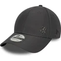 graue-verstellbare-curved-cap-9forty-flawless-der-new-york-yankees-mlb-von-new-era