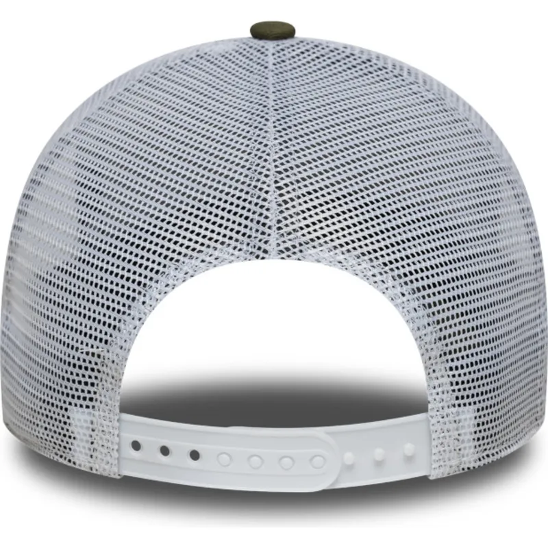 grune-und-weisse-trucker-kappe-mit-grunem-logo-a-frame-league-essential-der-new-york-yankees-mlb-von-new-era