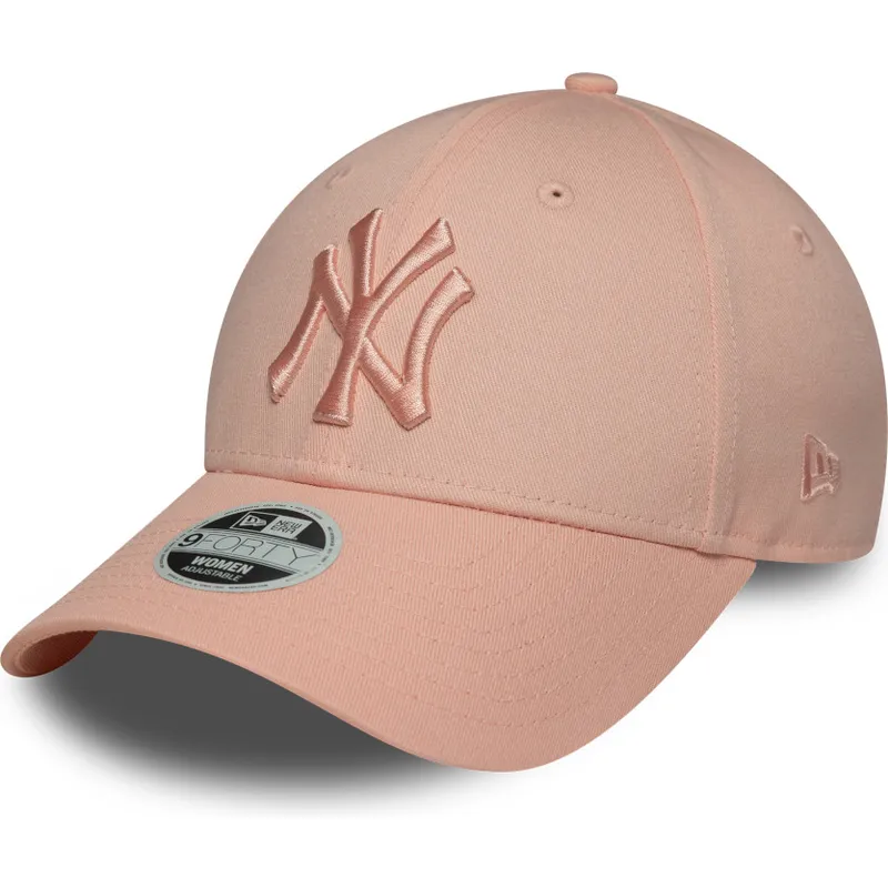 cappellino-rosa-curva-regolabile-da-donna-con-logo-rosa-9forty-league-essential-dei-new-york-yankees-mlb-di-new-era