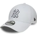 cappellino-curvo-bianco-regolabile-9forty-outline-dei-new-york-yankees-mlb-di-new-era