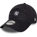 new-era-9twenty-verstellbare-dunkelblaue-kappe-mit-gebogenem-schirm-und-mini-logo-der-new-york-yankees-mlb