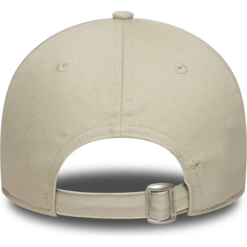 verstellbare-beige-kappe-mit-gebogenem-schirm-9twenty-mini-logo-der-new-york-yankees-mlb-von-new-era