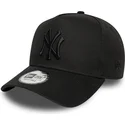 new-era-new-york-yankees-mlb-e-frame-league-essential-schwarze-snapback-cap-mit-gebogenem-schirm-und-schwarzem-logo