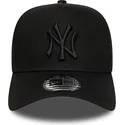 new-era-new-york-yankees-mlb-e-frame-league-essential-schwarze-snapback-cap-mit-gebogenem-schirm-und-schwarzem-logo