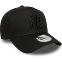 new-york-yankees-mlb-new-era-svart-bojd-snapback-keps-med-svart-e-frame-league-essential-logga