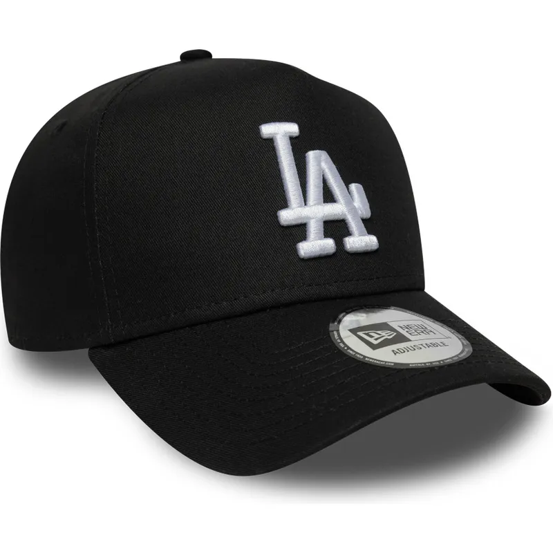 schwarze-gebogene-snapback-kappe-e-frame-league-essential-der-los-angeles-dodgers-mlb-von-new-era