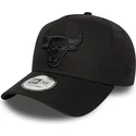 casquette-courbee-noire-snapback-e-frame-essential-chicago-bulls-nba-new-era