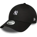 verstellbare-schwarze-damen-cap-9forty-mini-logo-new-york-yankees-mlb-von-new-era