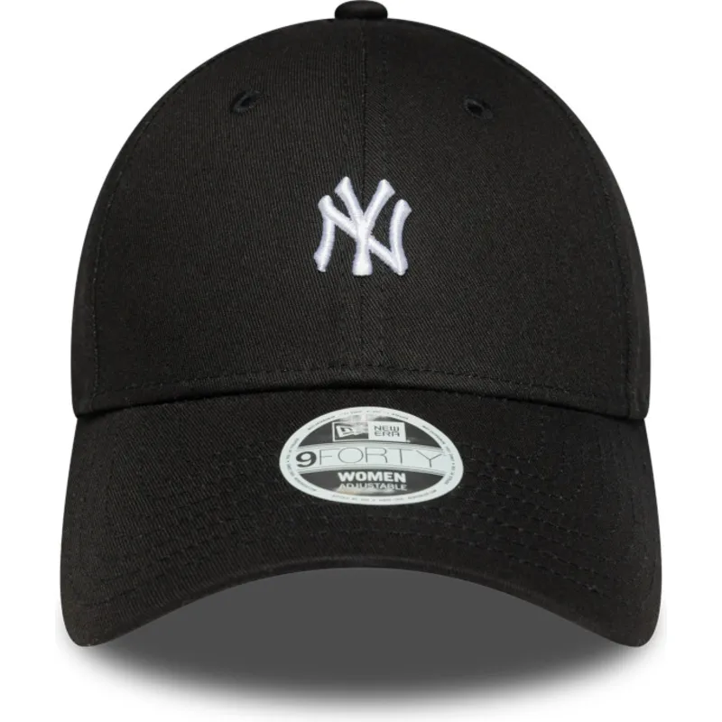 cappellino-curvo-nero-regolabile-da-donna-9forty-mini-logo-dei-new-york-yankees-mlb-di-new-era
