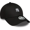 verstellbare-schwarze-damen-cap-9forty-mini-logo-new-york-yankees-mlb-von-new-era