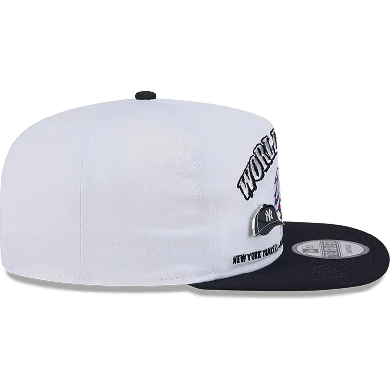 cappellino-piatto-bianco-e-nero-snapback-golfer-championship-pin-dei-new-york-yankees-atlanta-braves-mlb-di-new-era