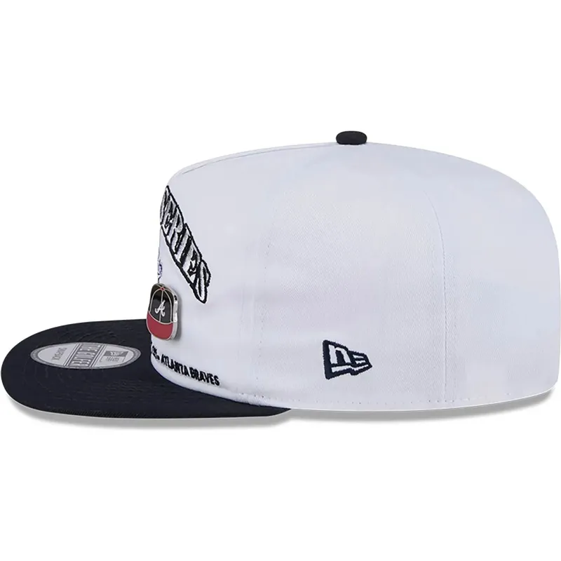 cappellino-piatto-bianco-e-nero-snapback-golfer-championship-pin-dei-new-york-yankees-atlanta-braves-mlb-di-new-era