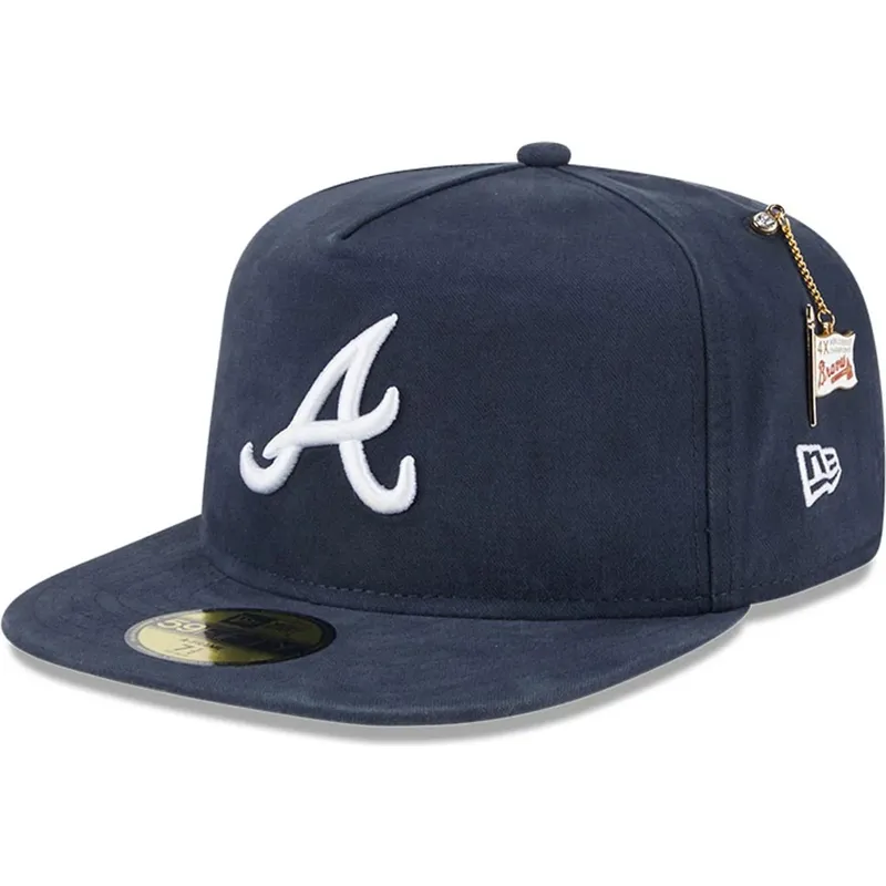 epci-plata-bleumarin-fitted-59fifty-a-frame-championship-side-flag-de-atlanta-braves-mlb-de-new-era