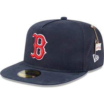 Șepci plată bleumarin ajustat 59FIFTY A Frame Championship Side Flag de Boston Red Sox MLB de New Era