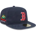 cappello-piatto-blu-navy-chiuso-59fifty-a-frame-championship-side-flag-dei-boston-red-sox-mlb-di-new-era