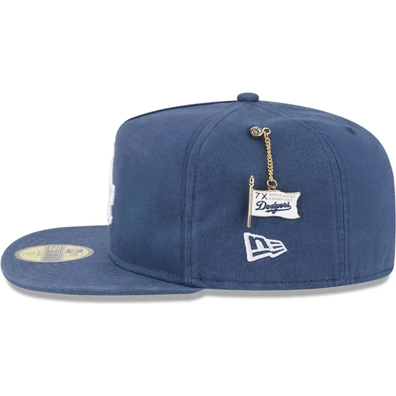 los-angeles-dodgers-mlb-new-era-59fifty-a-frame-championship-side-flag-angepasste-blaue-flat-cap