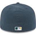 gorra-plana-verde-ajustada-59fifty-a-frame-championship-side-flag-de-oakland-athletics-mlb-de-new-era