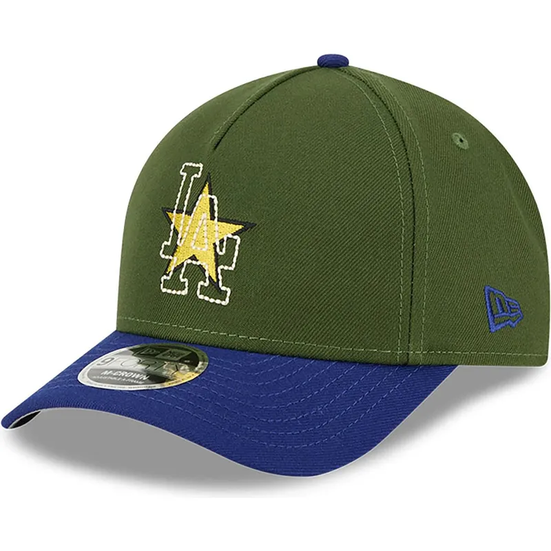 grune-und-blaue-gebogene-snapback-kappe-9forty-m-crown-city-feature-der-los-angeles-dodgers-mlb-von-new-era