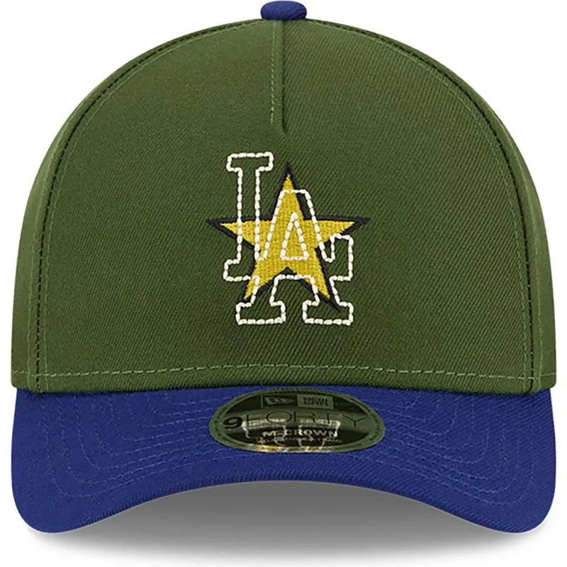 grune-und-blaue-gebogene-snapback-kappe-9forty-m-crown-city-feature-der-los-angeles-dodgers-mlb-von-new-era