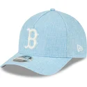 ljusbla-kurvad-keps-snapback-9forty-m-crown-a-frame-cotton-weave-fran-boston-red-sox-mlb-av-new-era