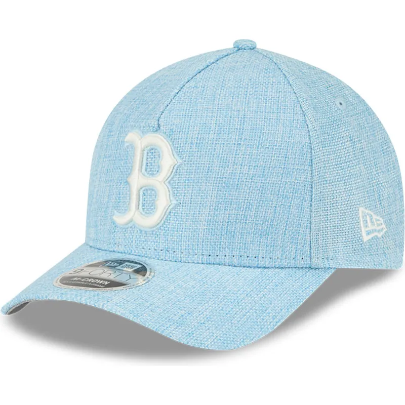 cappellino-curvo-azzurro-snapback-9forty-m-crown-a-frame-cotton-weave-dei-boston-red-sox-mlb-di-new-era