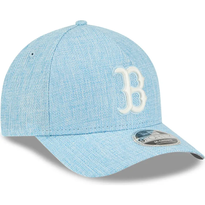 cappellino-curvo-azzurro-snapback-9forty-m-crown-a-frame-cotton-weave-dei-boston-red-sox-mlb-di-new-era