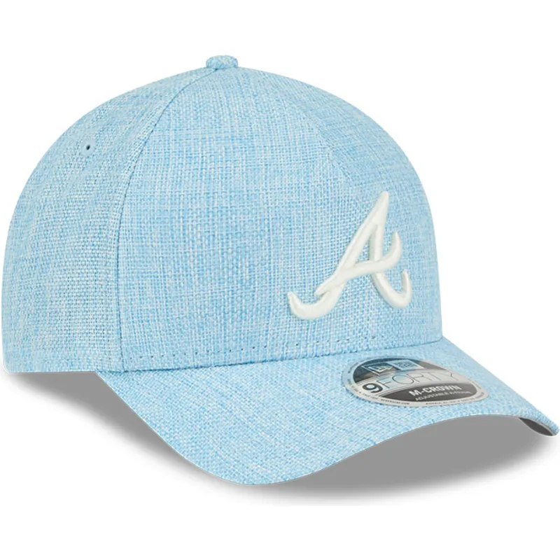 epci-curbata-albastru-snapback-9forty-m-crown-a-frame-cotton-weave-de-atlanta-braves-mlb-de-new-era