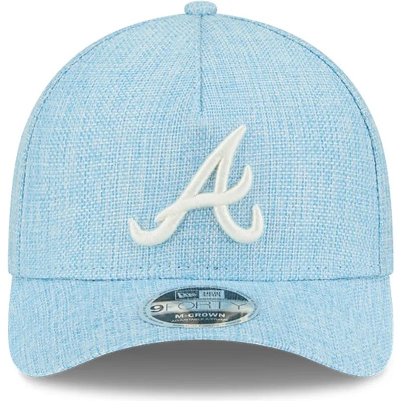 epci-curbata-albastru-snapback-9forty-m-crown-a-frame-cotton-weave-de-atlanta-braves-mlb-de-new-era