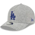 grau-gebogener-snapback-mit-blauem-logo-9forty-m-crown-a-frame-cotton-weave-der-los-angeles-dodgers-mlb-von-new-era
