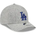 grau-gebogener-snapback-mit-blauem-logo-9forty-m-crown-a-frame-cotton-weave-der-los-angeles-dodgers-mlb-von-new-era