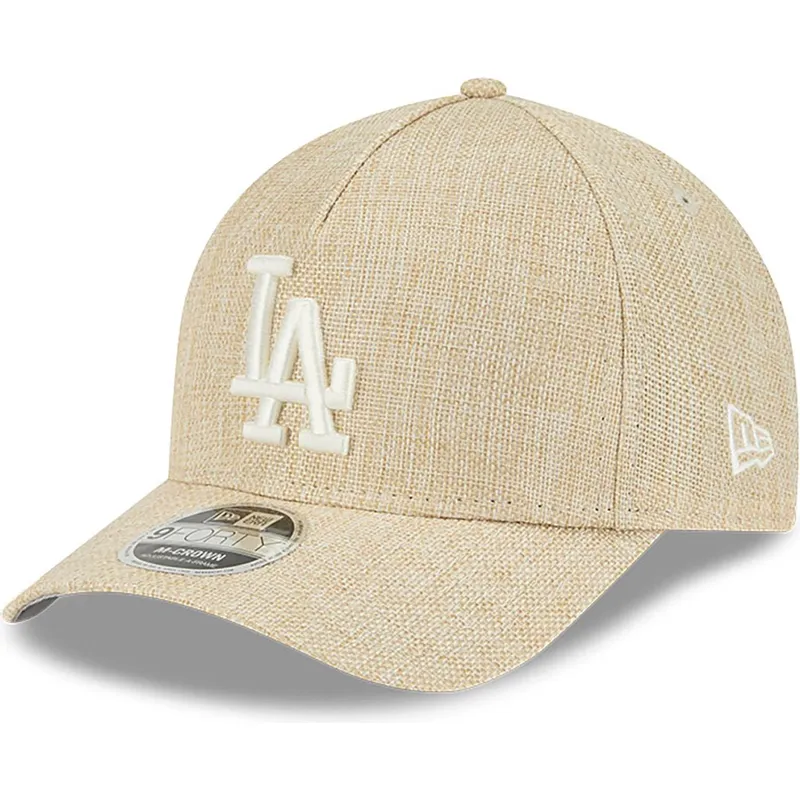 epci-curbata-bej-snapback-9forty-m-crown-a-frame-cotton-weave-de-los-angeles-dodgers-mlb-de-new-era