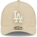 epci-curbata-bej-snapback-9forty-m-crown-a-frame-cotton-weave-de-los-angeles-dodgers-mlb-de-new-era