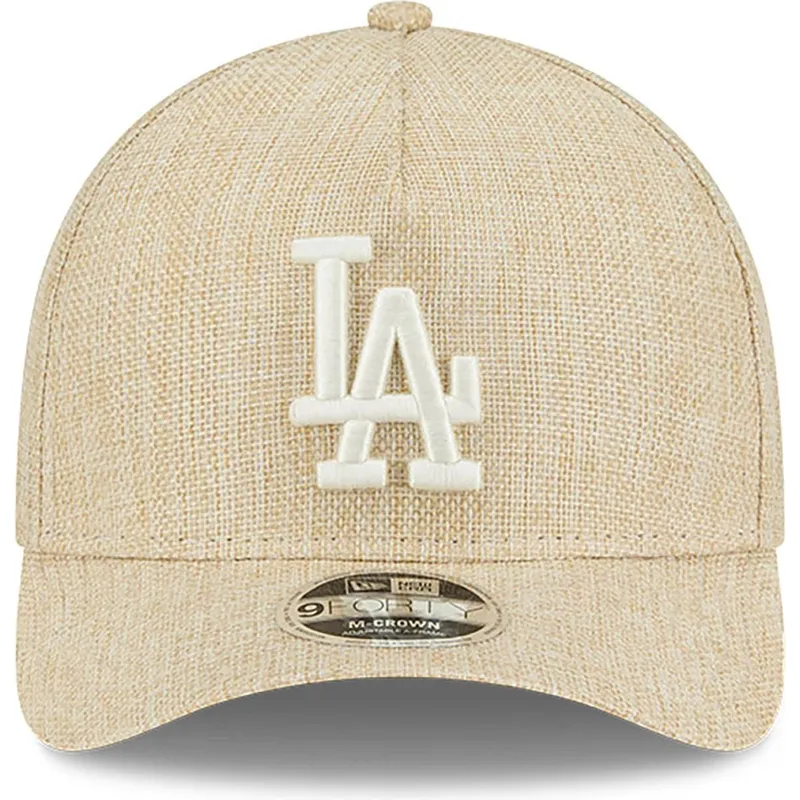 epci-curbata-bej-snapback-9forty-m-crown-a-frame-cotton-weave-de-los-angeles-dodgers-mlb-de-new-era