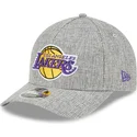gra-kurvad-snapback-keps-9forty-m-crown-a-frame-cotton-weave-fran-los-angeles-lakers-nba-av-new-era