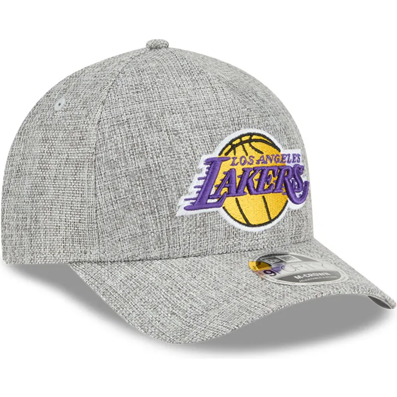 cappellino-curvo-grigio-snapback-9forty-m-crown-a-frame-cotton-weave-dei-los-angeles-lakers-nba-di-new-era